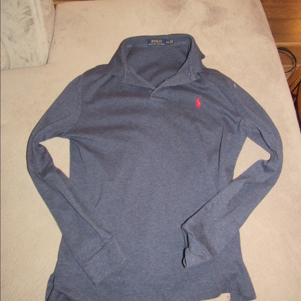 Navy polo long sleeve